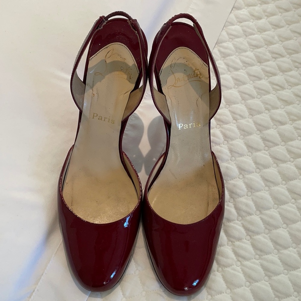 Christian Louboutin sling back heels 39